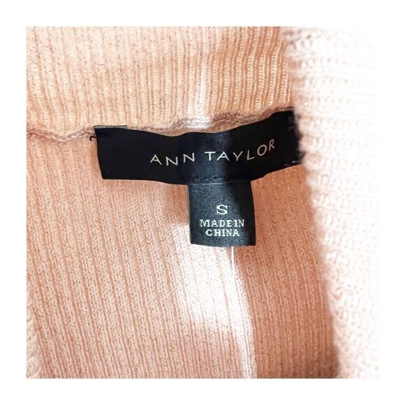 Ann Taylor Sweater Turtleneck Pink Metallic Pullover Womens Small NEW - Picture 7 of 7